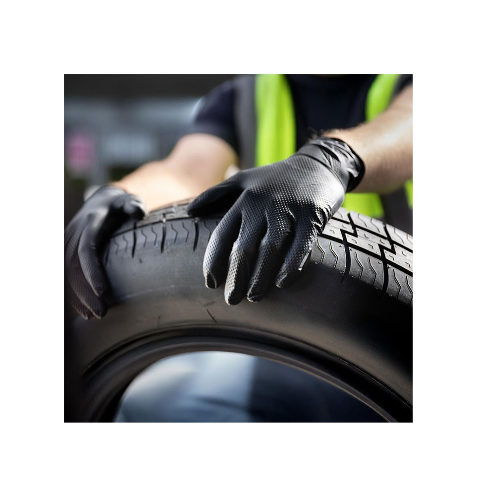 Reindeer 4494 Nitril Eldiven Siyah Kalın Dokulu M Beden 50'Li küçük görsel