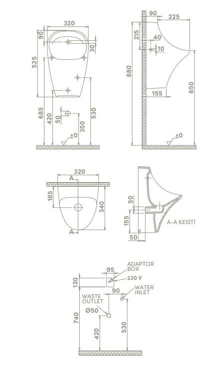 Turkuaz Cerastyle Aqua Fotoselli Pisuvar 014800 küçük görsel