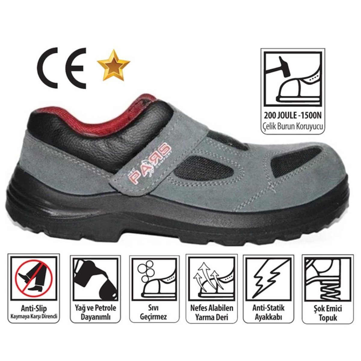 Pars S1 Çelik Burunlu Süet İş Ayakkabısı küçük görsel