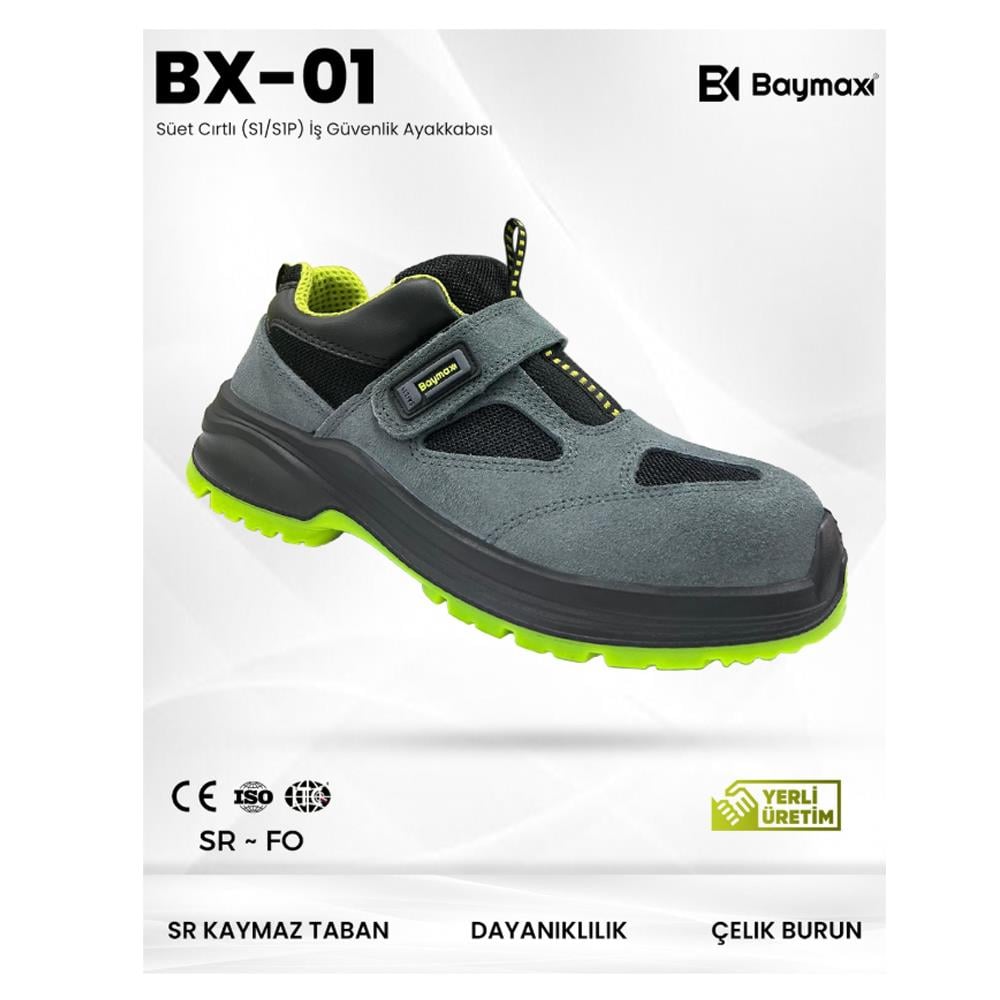 Baymax Bx-01 Golden S1 Çelik Burunlu İş Ayakkabısı (Yeşil) küçük görsel
