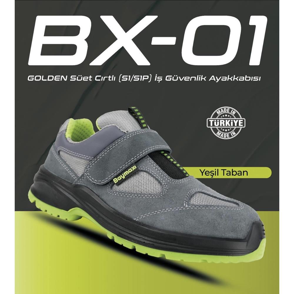 Baymax Bx-01 Golden S1 Çelik Burunlu İş Ayakkabısı (Yeşil) küçük görsel