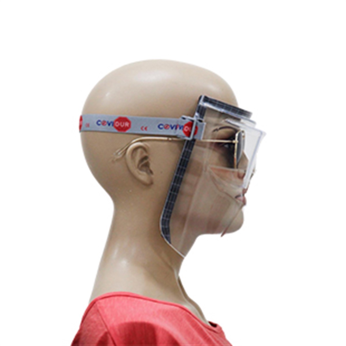 Covidur Antivirüs Yüz Koruma Siperi (Gözlük Uyumlu) küçük görsel