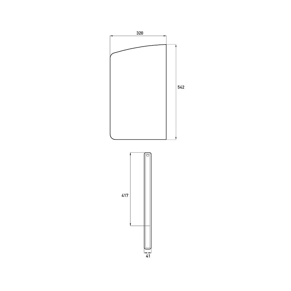 Newarc Life Pisuvar Ara Bölme Mat Beyaz 54,5X32 5872.Mw küçük görsel