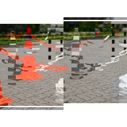 Plastik Zincir Kırmızı Beyaz 6mm (mt) görseli