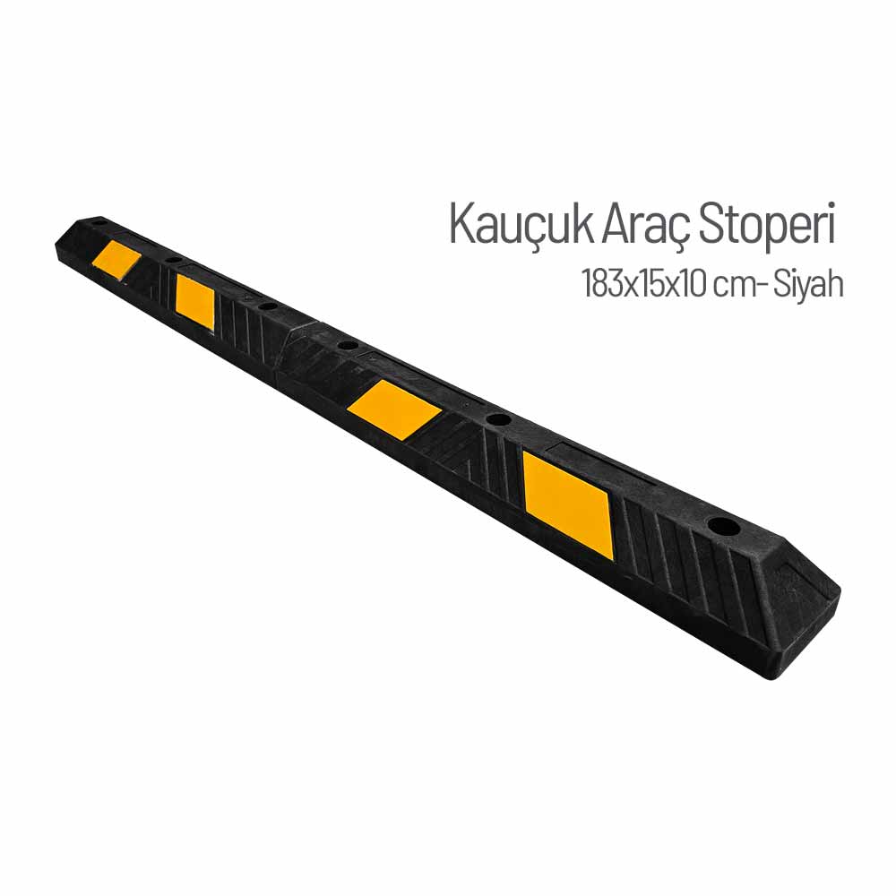 Kauçuk Araç Stoperi Otopark Bariyeri 183X15X10 Cm Fm6180 küçük görsel