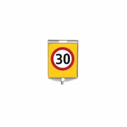 Azami Hız 30 Km Dikdörtgen Levha Tek Yön Baskı 34X40 Cm görseli