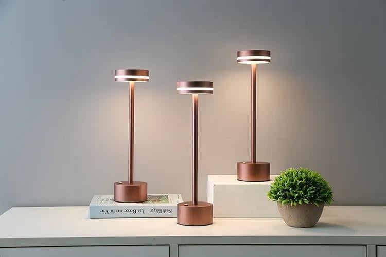 Forlife Göksu Dekoratif Şarjlı Led Masa Lambası Rose Gold FL-8065 küçük görsel