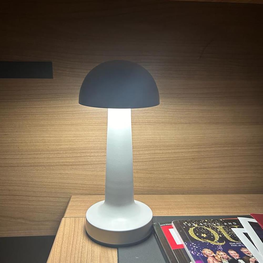 Forlife Porcini Dekoratif Şarjlı Masa Lambası Krem Fl-8086 küçük görsel