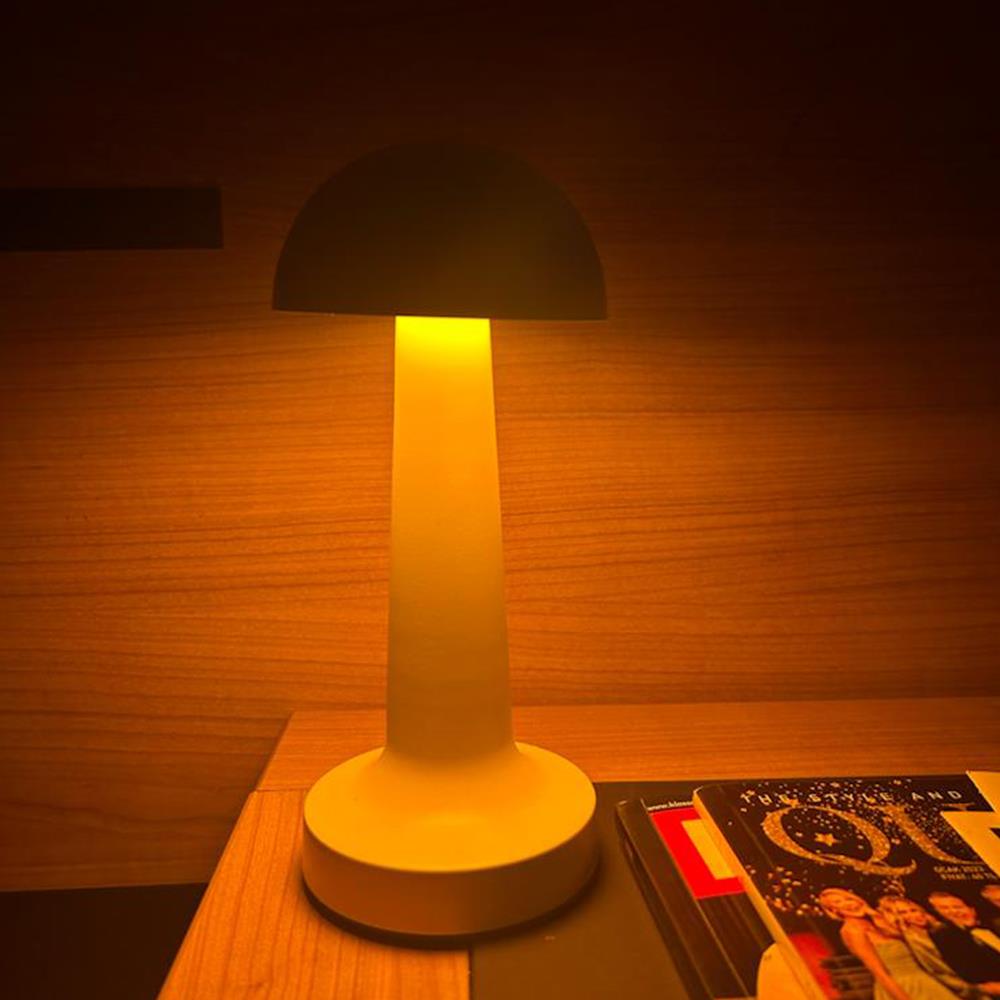 Forlife Porcini Dekoratif Şarjlı Masa Lambası Krem Fl-8086 küçük görsel