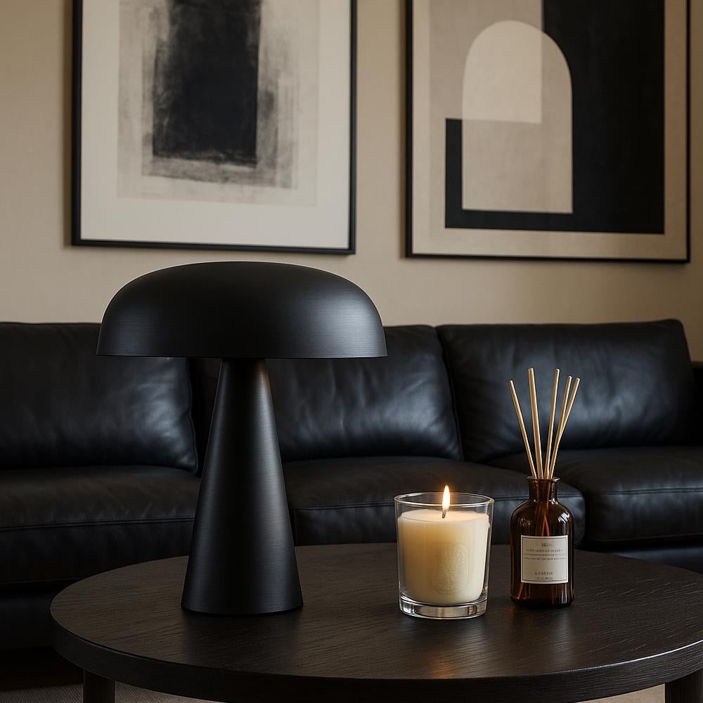 Forlife Porcini Dekoratif Şarjlı Masa Lambası Krem Fl-8086 küçük görsel