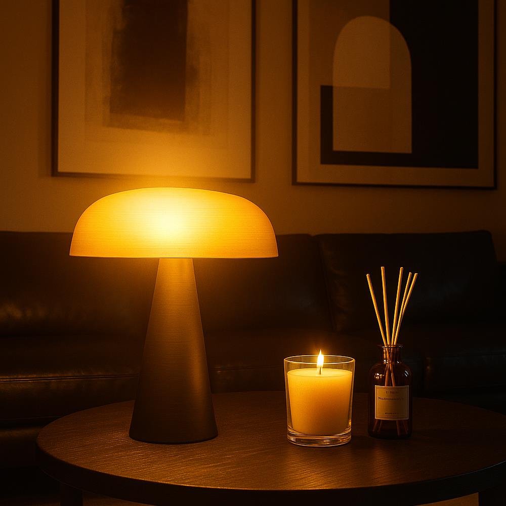 Forlife Porcini Dekoratif Şarjlı Masa Lambası Krem Fl-8086 küçük görsel