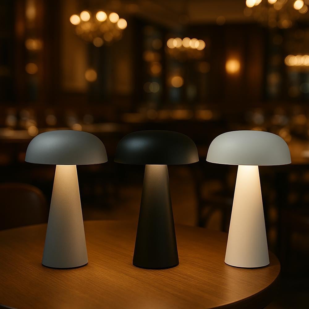 Forlife Porcini Dekoratif Şarjlı Masa Lambası Krem Fl-8086 küçük görsel