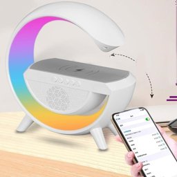 Forlife Fl-8093 Kablosuz Şarj Özellikli Bluetooth Hoparlörlü Masa Lambası görseli