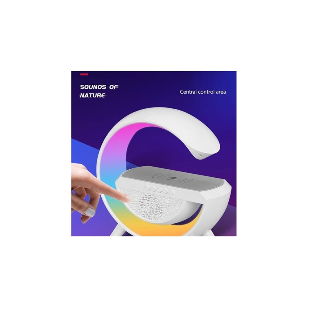 Forlife Fl-8093 Kablosuz Şarj Özellikli Bluetooth Hoparlörlü Masa Lambası küçük görsel