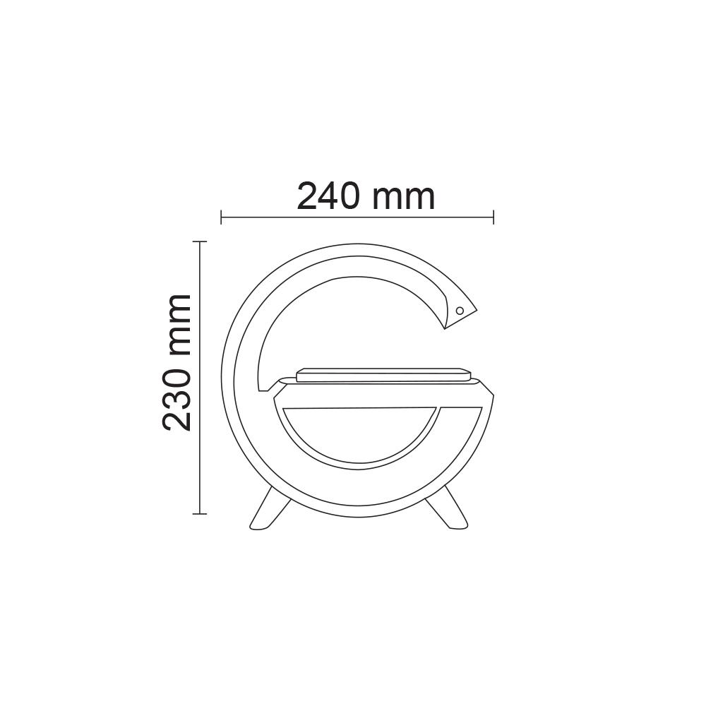 Forlife Fl-8093 Kablosuz Şarj Özellikli Bluetooth Hoparlörlü Masa Lambası küçük görsel