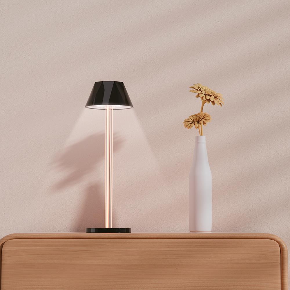 Forlife Dekoratif Şarjlı Masa Lambası Beyaz Fl-8092 küçük görsel