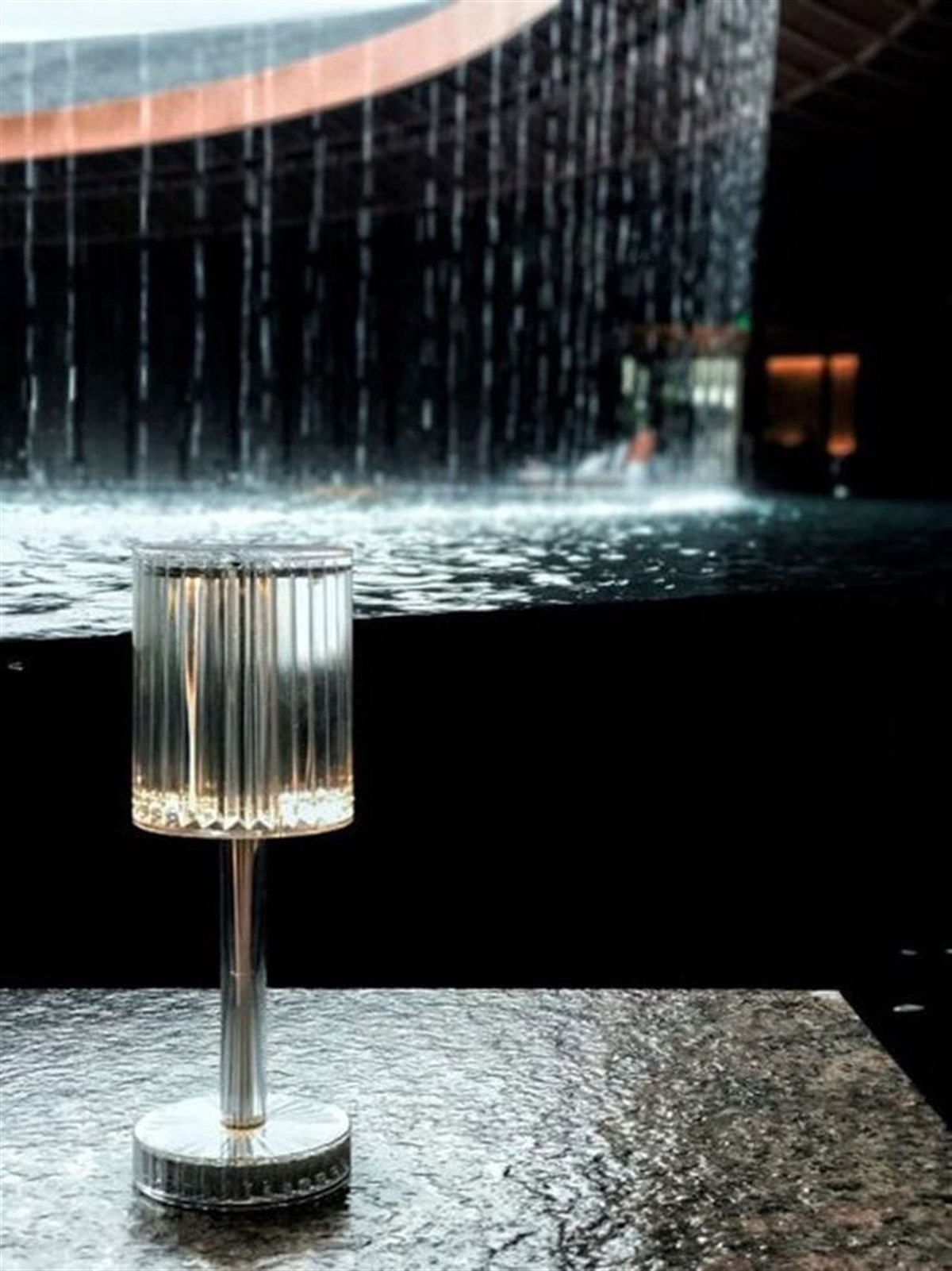 Forlife Kristal Şarjlı Led Masa Lambası ve Abajur Fl-8074 küçük görsel