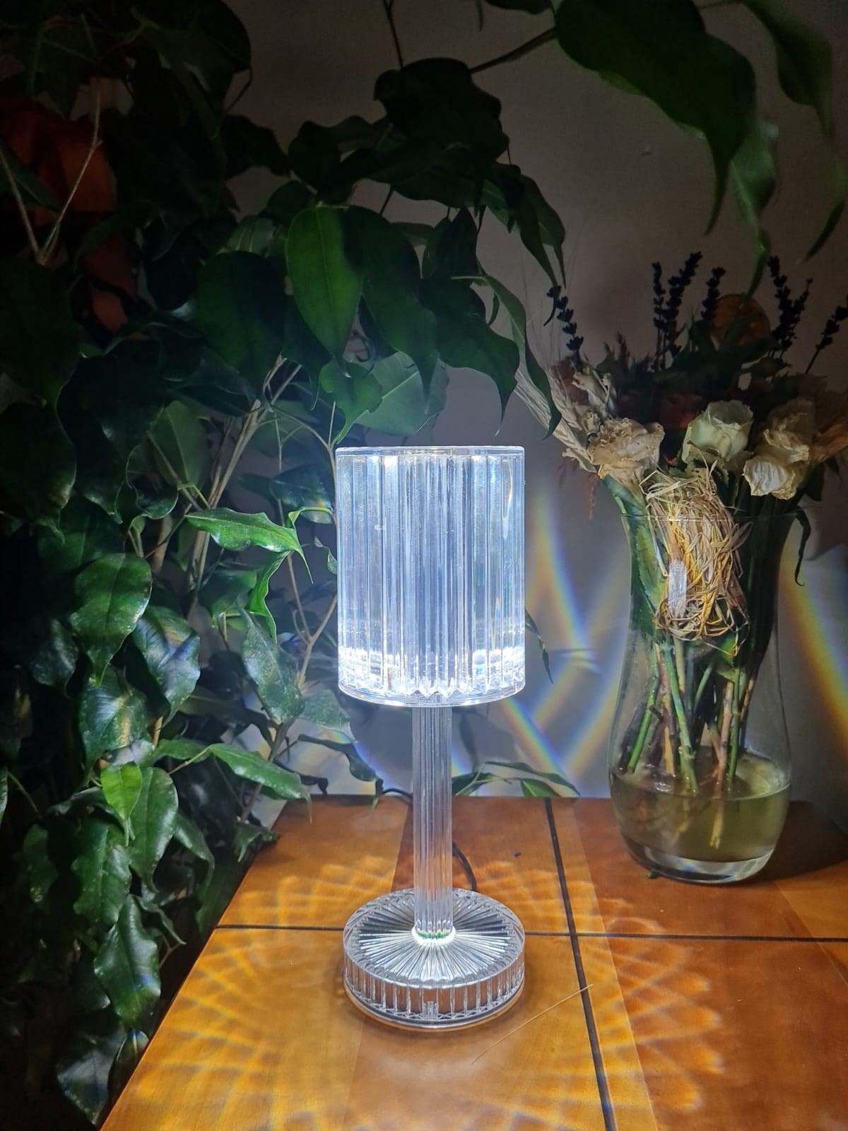 Forlife Kristal Şarjlı Led Masa Lambası ve Abajur Fl-8074 küçük görsel