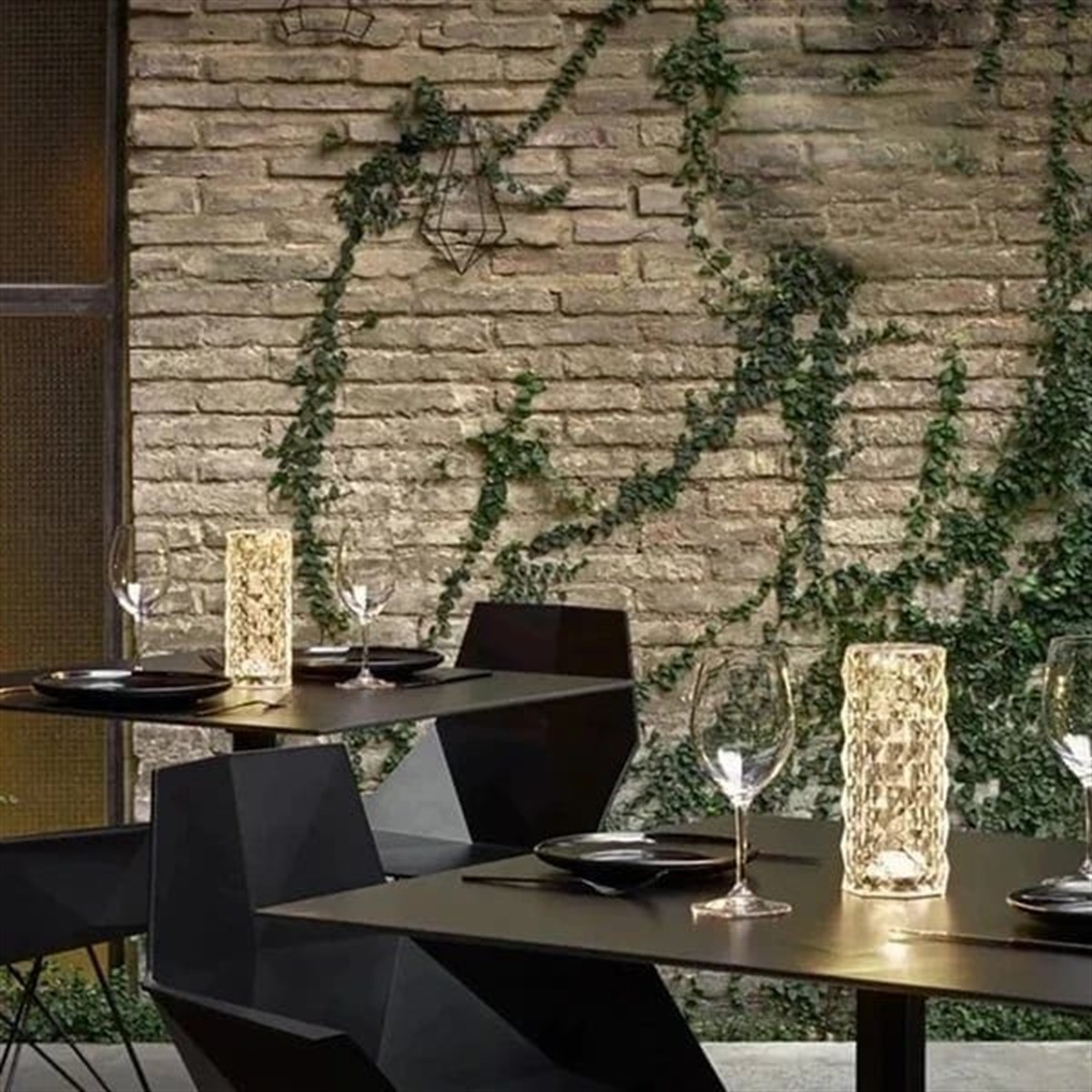 Forlife Kristal Şarjlı Led Masa Lambası ve Abajur Fl-8074 küçük görsel