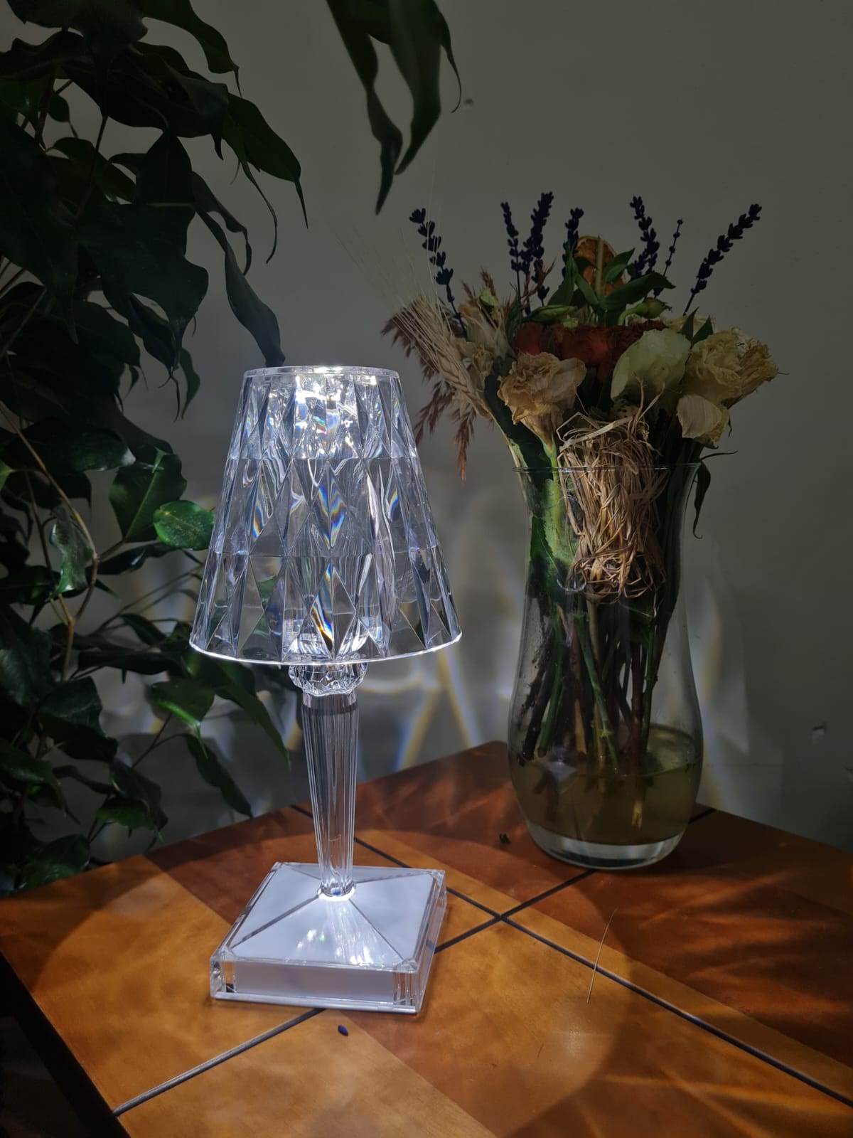 Forlife Kristal Şarjlı Led Masa Lambası ve Abajur Fl-8074 küçük görsel