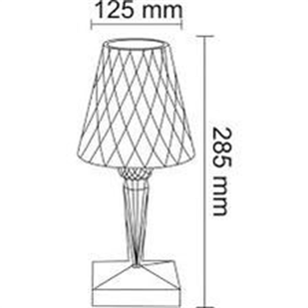 Forlife Kristal Şarjlı Led Masa Lambası ve Abajur Fl-8074 küçük görsel