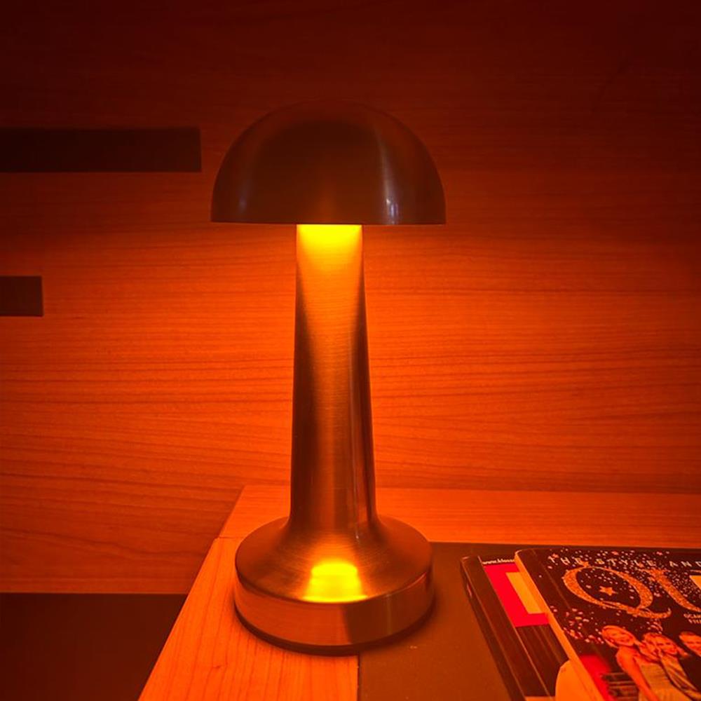 Forlife Dekoratif Şarjlı Led Masa Lambası Gold FL-8055 küçük görsel