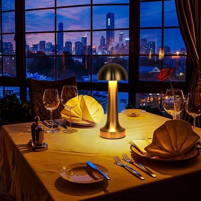 Forlife Dekoratif Şarjlı Led Masa Lambası Gold FL-8055 küçük görsel