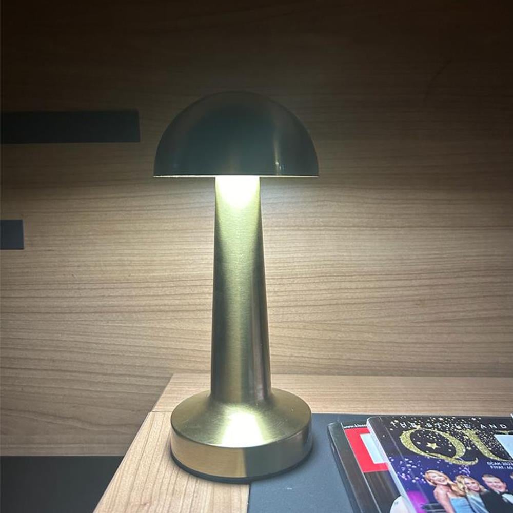 Forlife Dekoratif Şarjlı Led Masa Lambası Gold FL-8055 küçük görsel