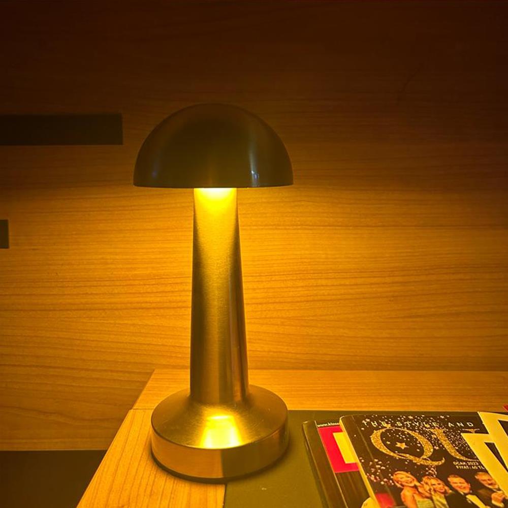 Forlife Dekoratif Şarjlı Led Masa Lambası Gold FL-8055 küçük görsel