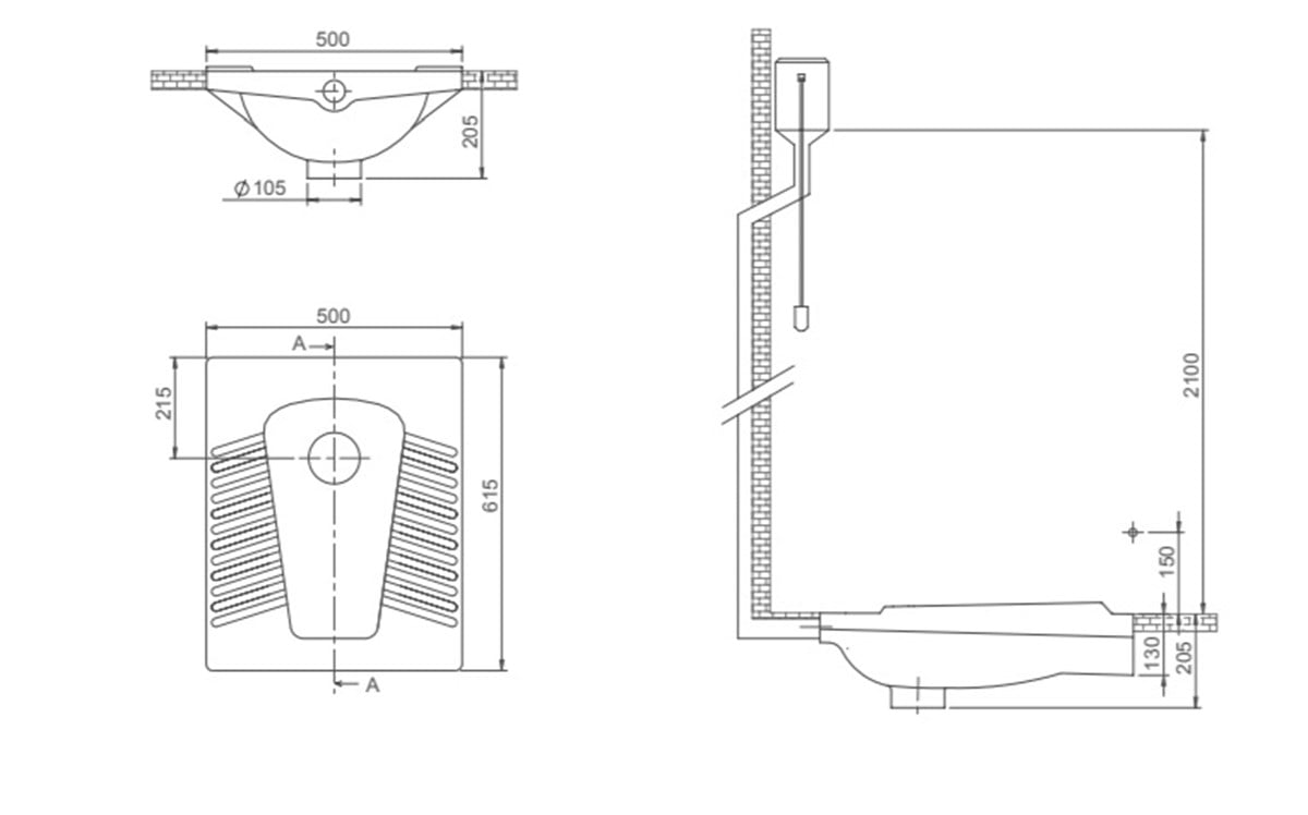 Turkuaz Wc Taşı Çevre Yıkamalı 50X60 4500 küçük görsel