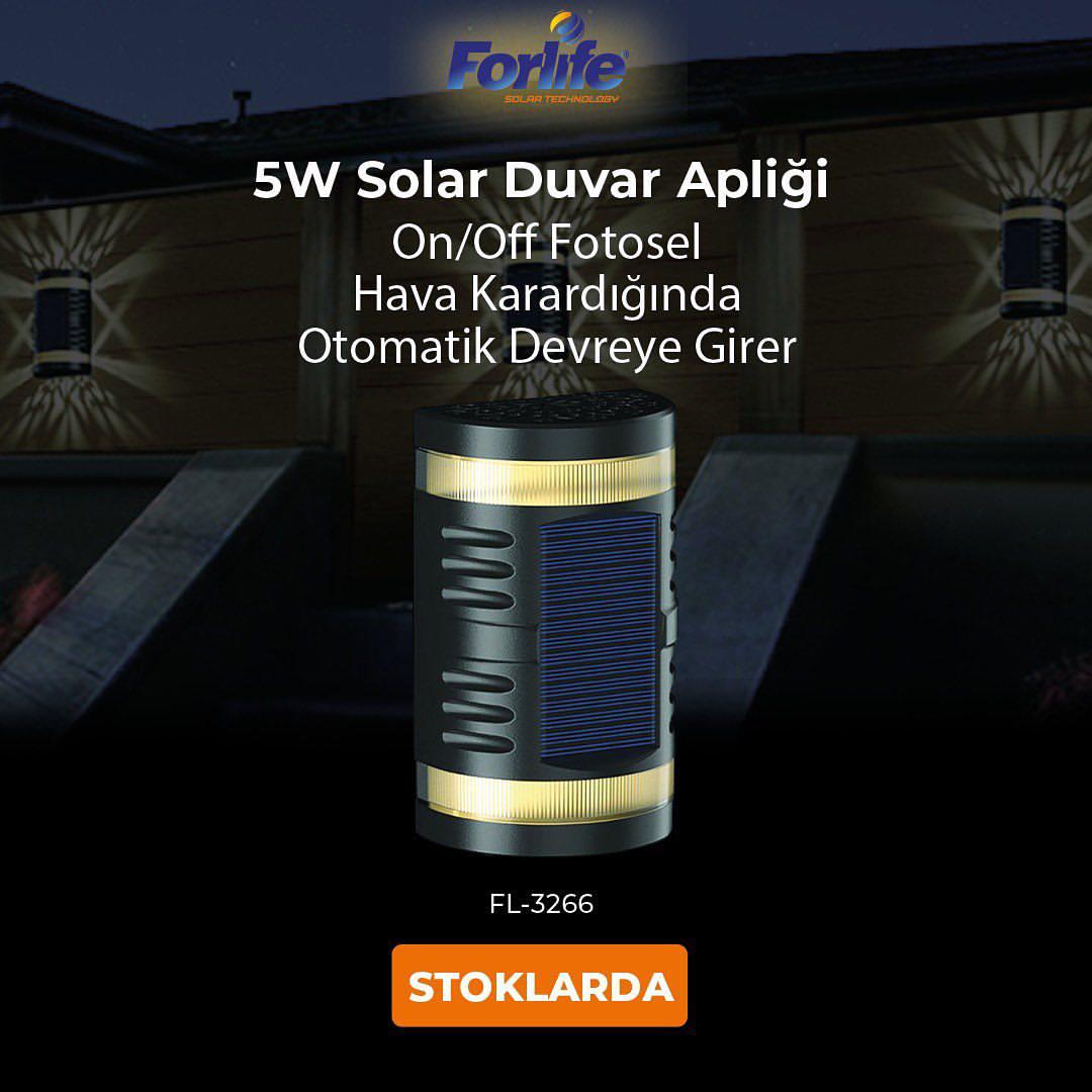 Forlife Solar Duvar Apliği 3W FL-3242 küçük görsel