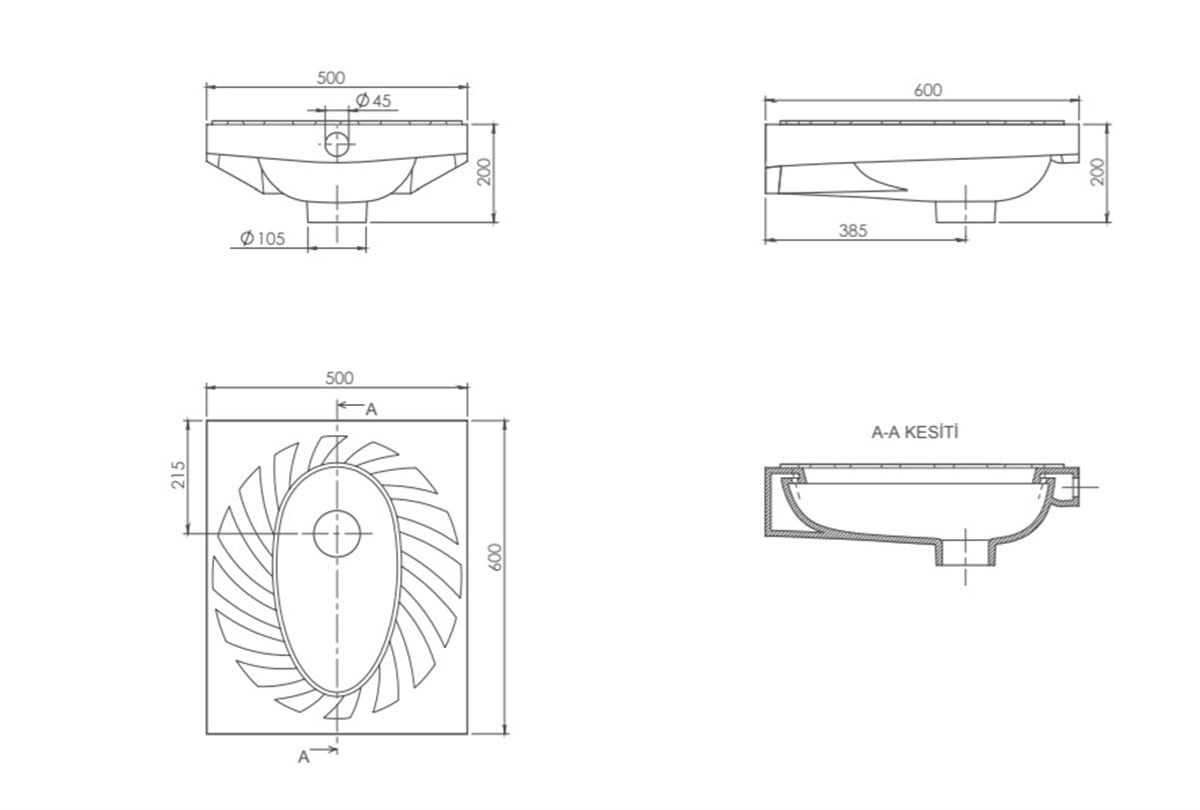 Turkuaz Cıty Wc Taşı Çevre Yıkamalı 50X60 Cm 004400 küçük görsel