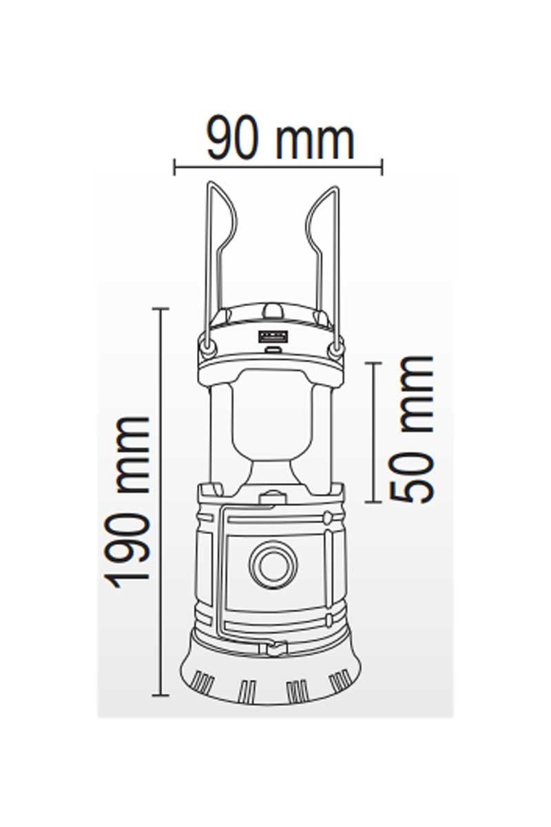 Forlife Solar İki Fonksiyonlu Kamp Feneri ve Işıldak 20W FL-3226 S küçük görsel