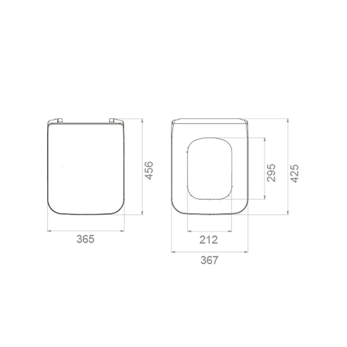 Turkuaz Duru Slim Yavaş Kapanan Bas-Çıkar Klozet Kapağı Duroplast (Uf) 9Sc1148001 küçük görsel