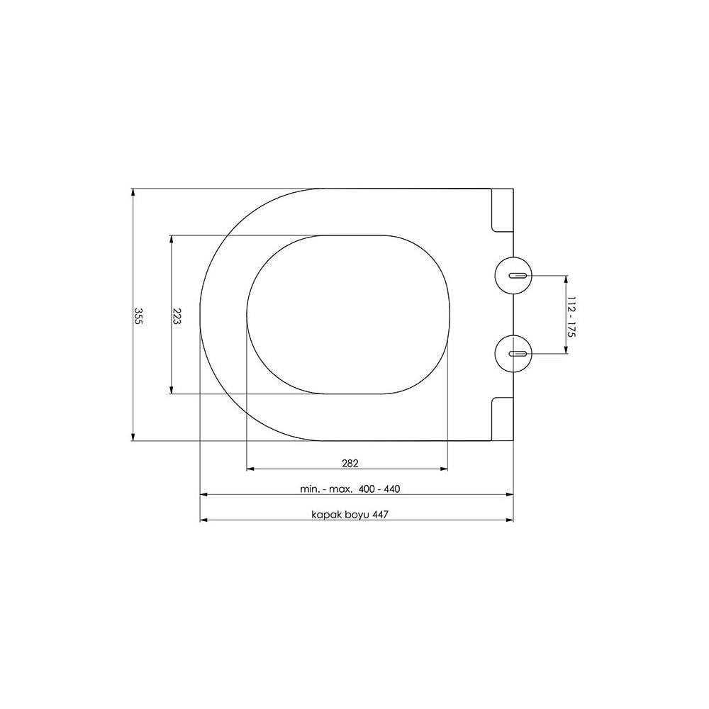 Newarc Slim Duroplast Klozet Kapağı Elegance 7220 Yavaş Kapanır küçük görsel