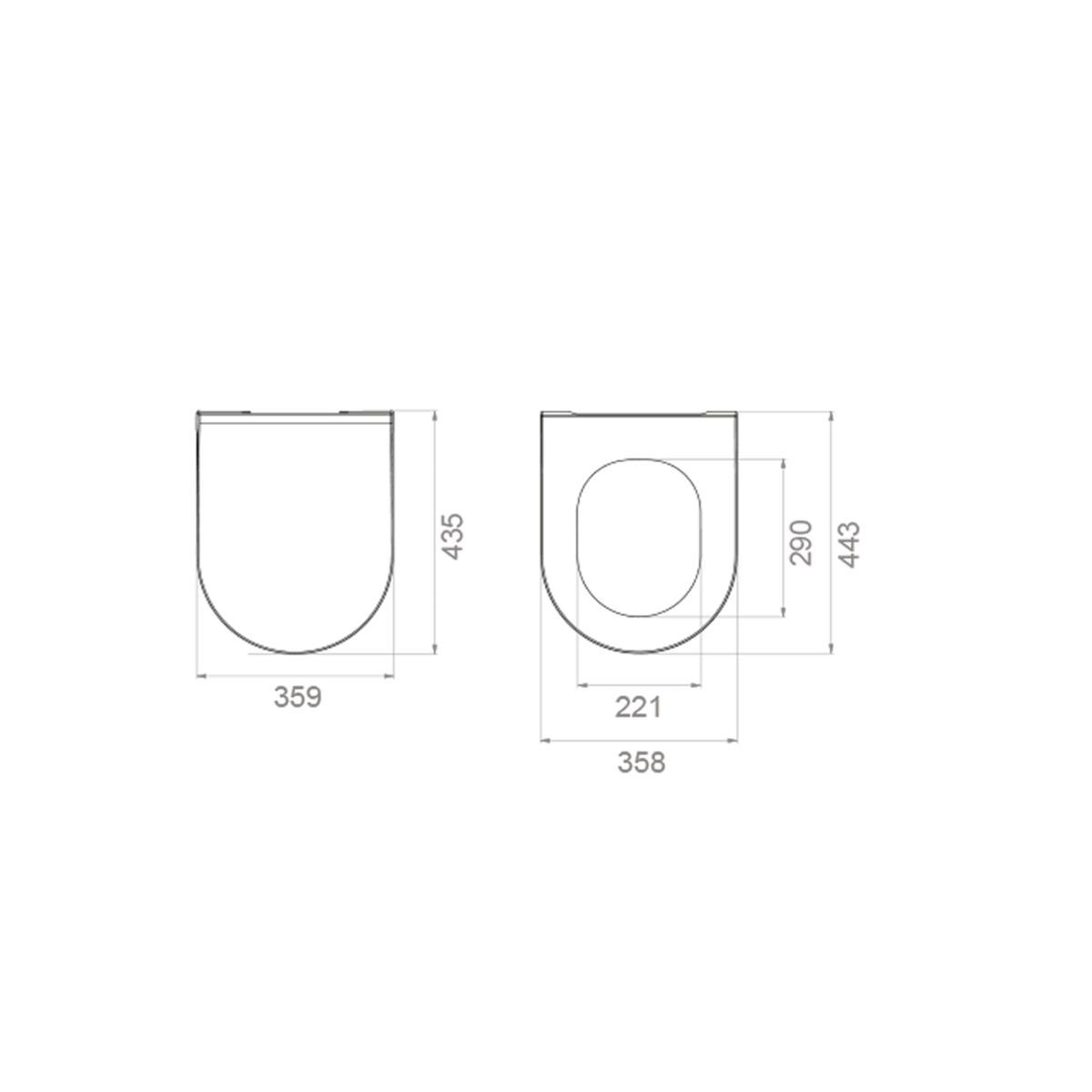 Turkuaz Bella 48 Slim Yavaş Kapanan Çek-Çıkar Klozer Kapağı (Pp) 9Sc1653S02 küçük görsel