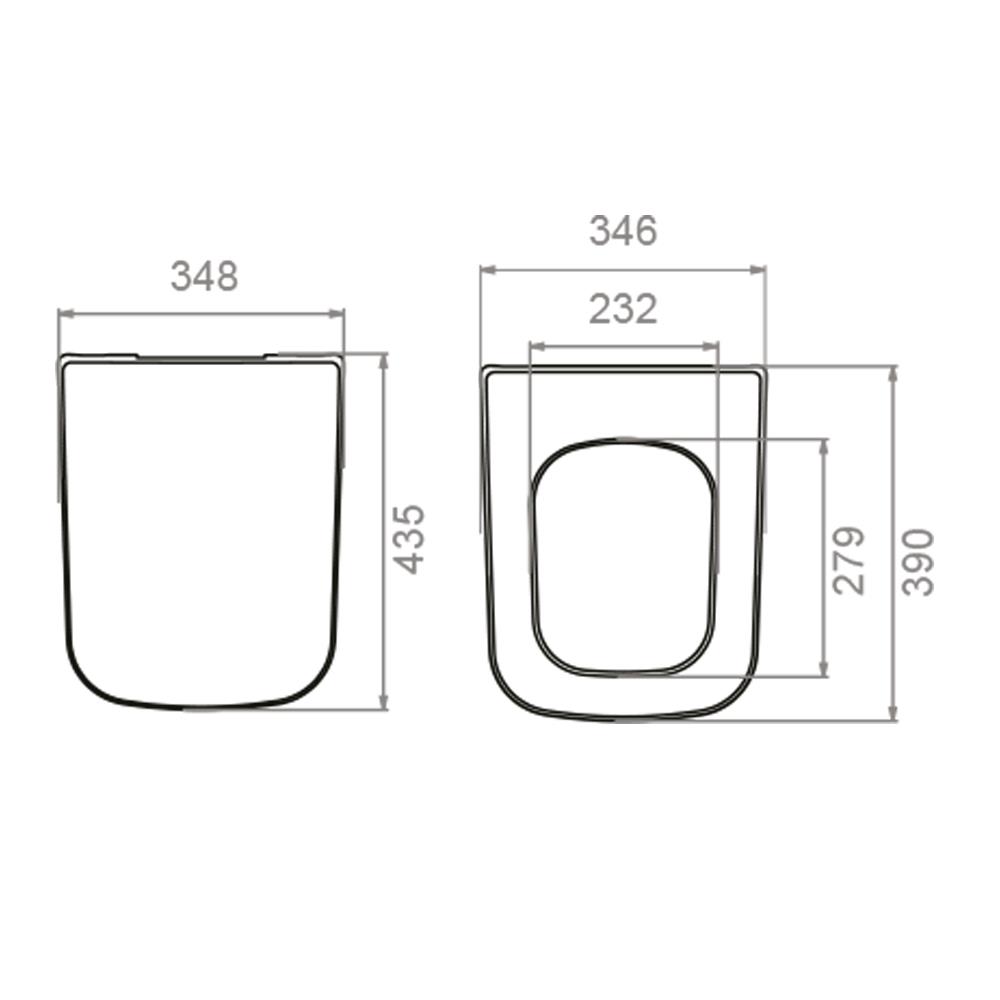 Turkuaz Bella 48 Slim Yavaş Kapanan Çek-Çıkar Klozer Kapağı (Pp) 9Sc1653S02 küçük görsel