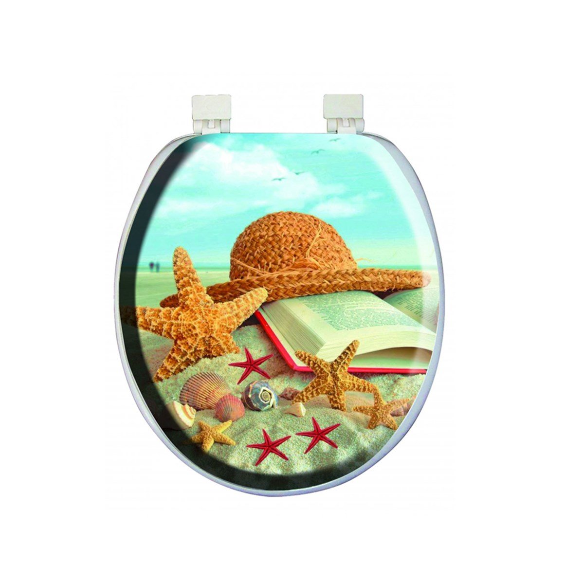 Desenli Süngerli Klozet Kapağı küçük görsel