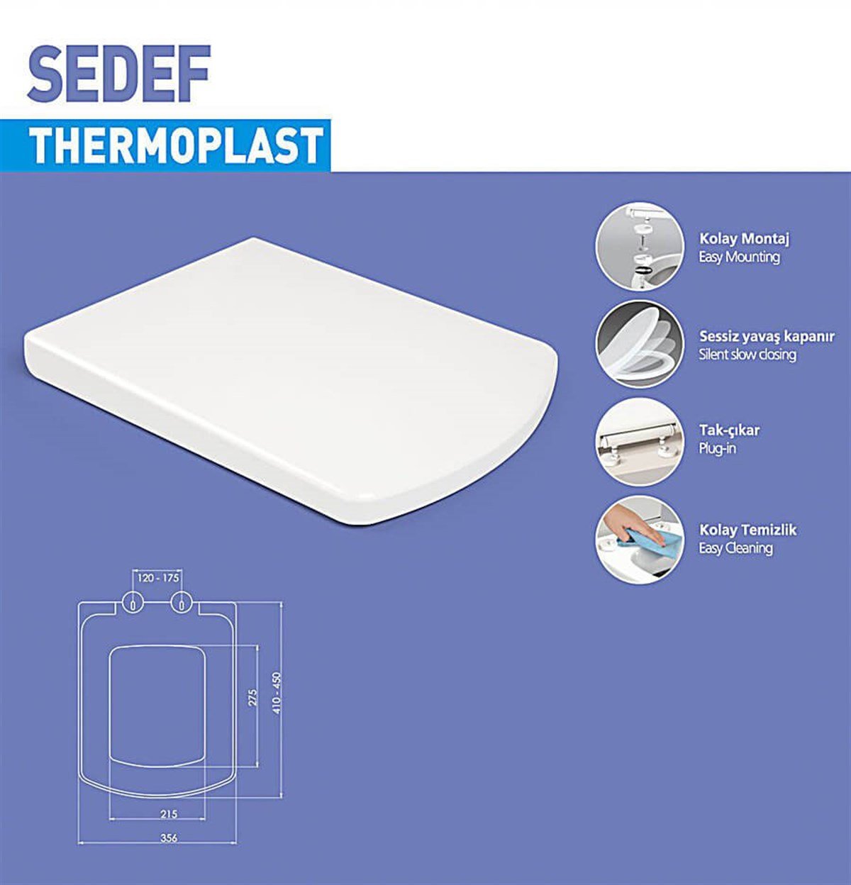 Nkp Sedef Klozet Kapağı Yavaş Kapanan 0337 Tak-Çıkar küçük görsel