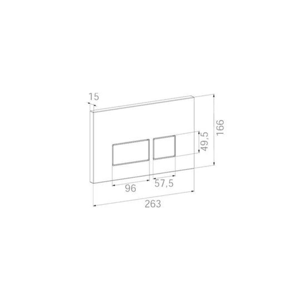 Turkuaz Ova Gömme Rezervuar Seti (Rezervuar+Buton+Stop Valf) küçük görsel