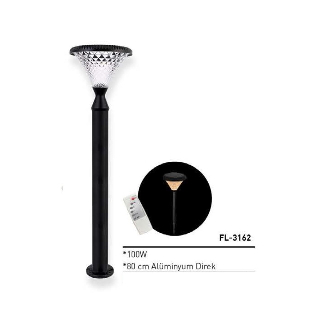 Solar Güneş Enerjili Sokak Armatürü 3X100W Fl-3158 küçük görsel