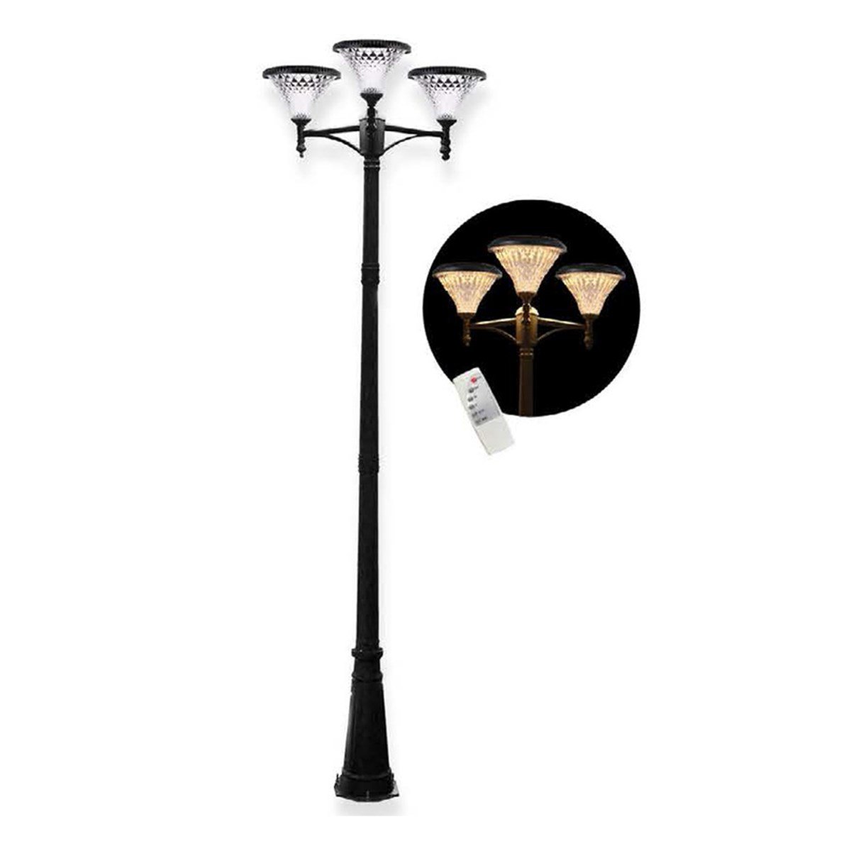 Solar Güneş Enerjili Sokak Armatürü 3X100W Fl-3158 küçük görsel