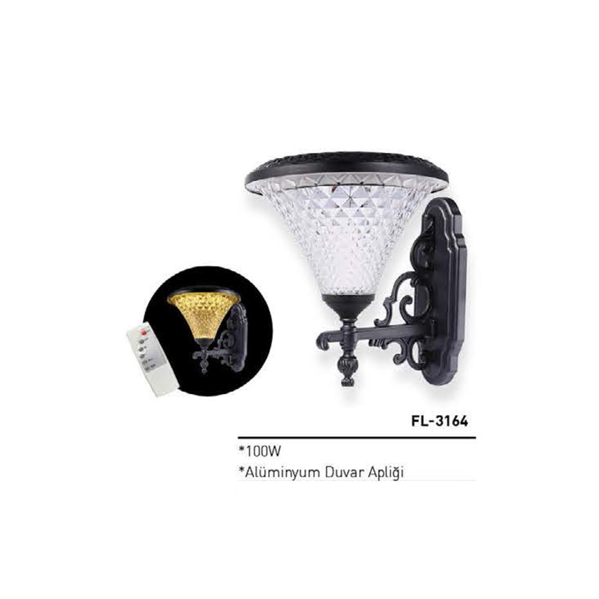 Forlife Solar Güneş Enerjili Sokak Armatürü 3X100W Fl-3160 küçük görsel