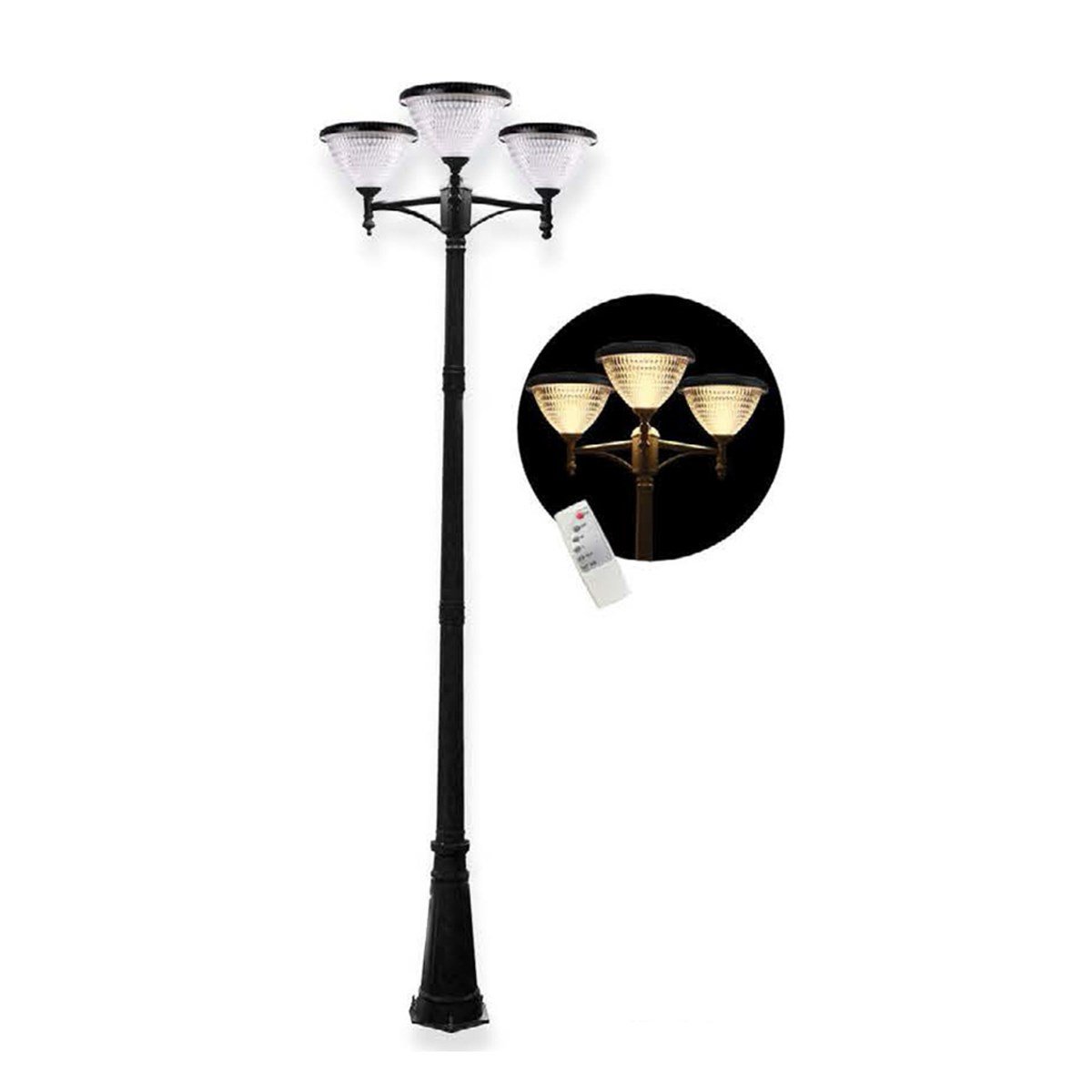 Forlife Solar Güneş Enerjili Sokak Armatürü 3X100W Fl-3160 küçük görsel