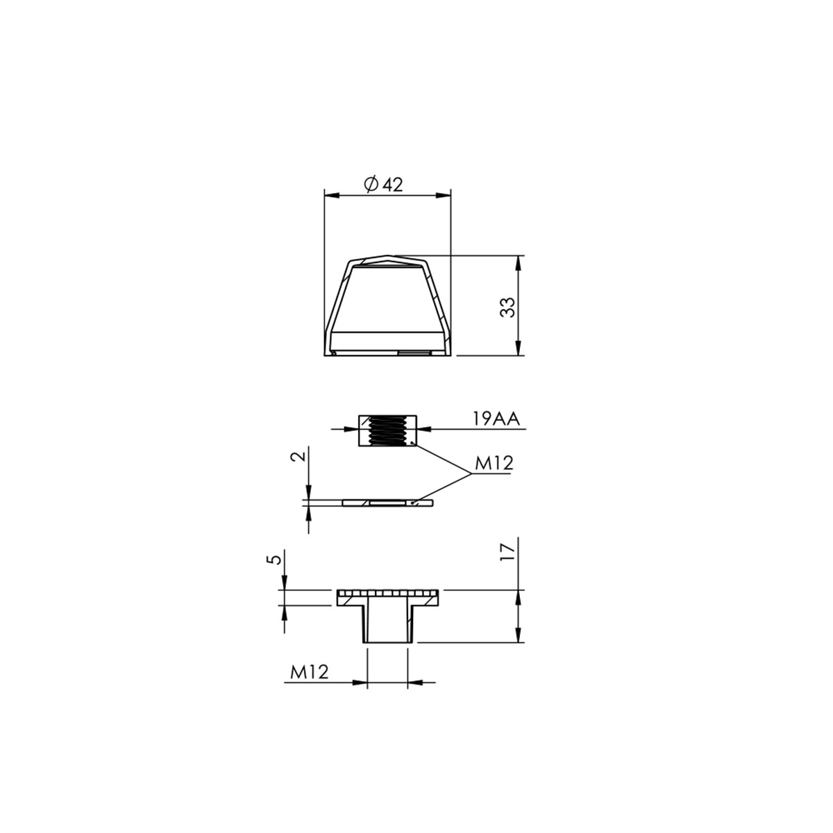 Gömme Rezervuar M12 Konik Burç ve Tapa küçük görsel