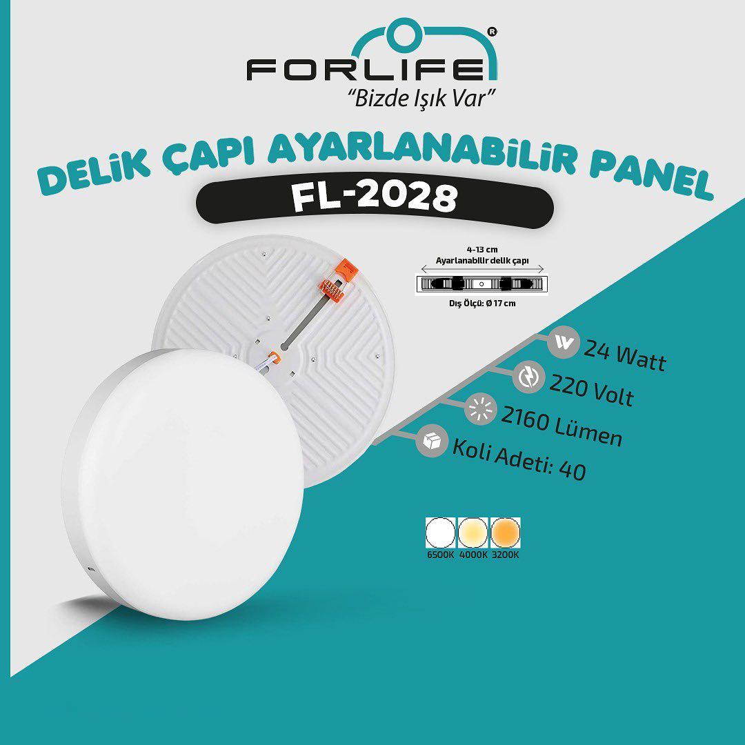 Forlife Ayarlanabilir Led Panel 10W 3200k Gün Işığı FL-2026 küçük görsel
