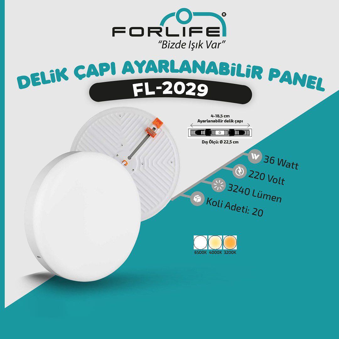Forlife Ayarlanabilir Led Panel 10W 3200k Gün Işığı FL-2026 küçük görsel