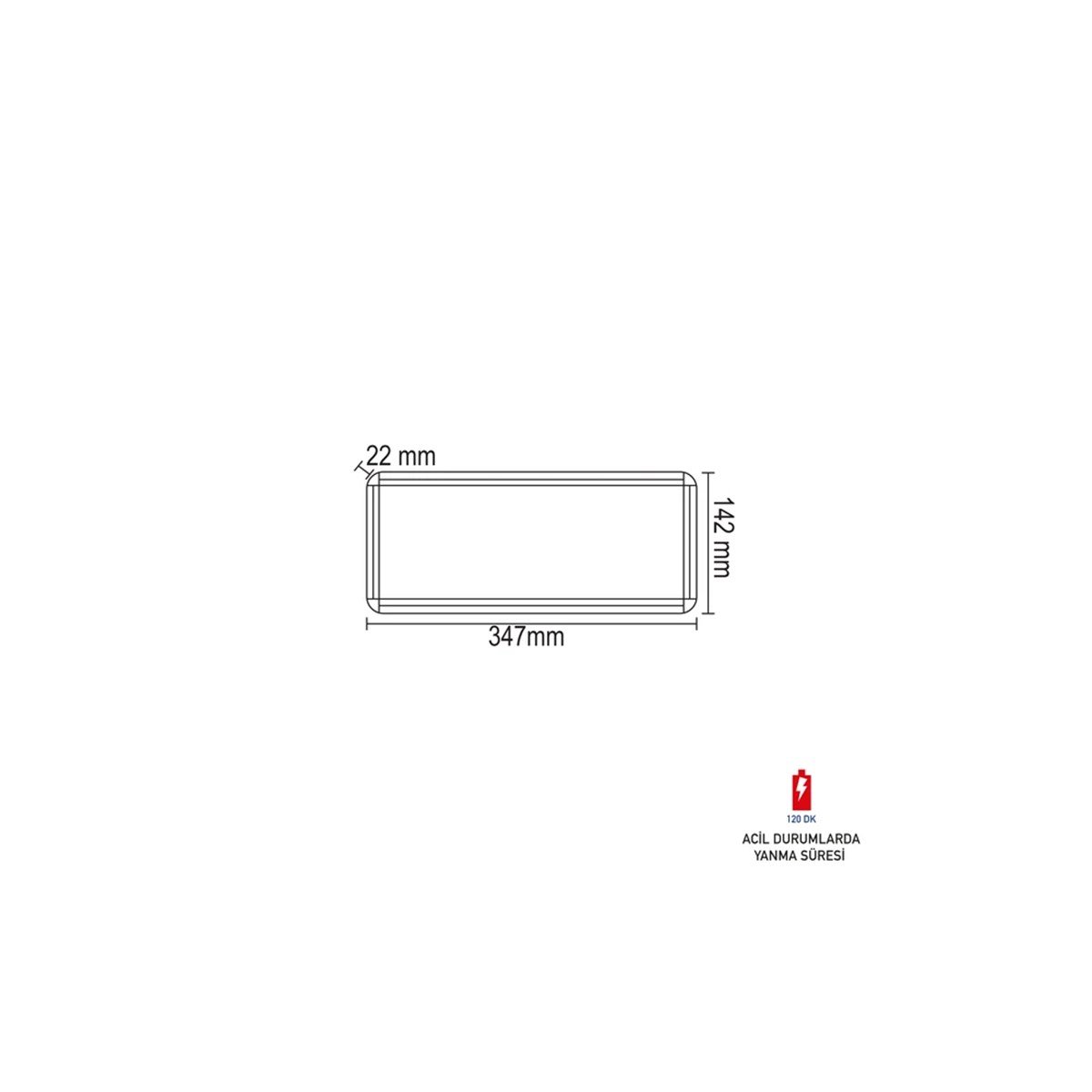 Exit Acil Çıkış Armatürü 3W Fl-9006 küçük görsel