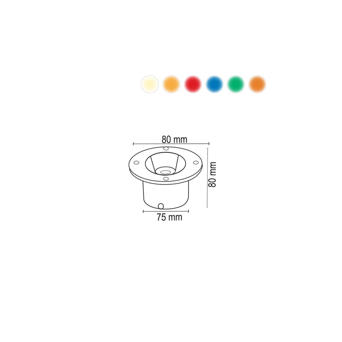 Forlife Zemin Armatürü 3w 6500k Beyaz Fl-2092 küçük görsel