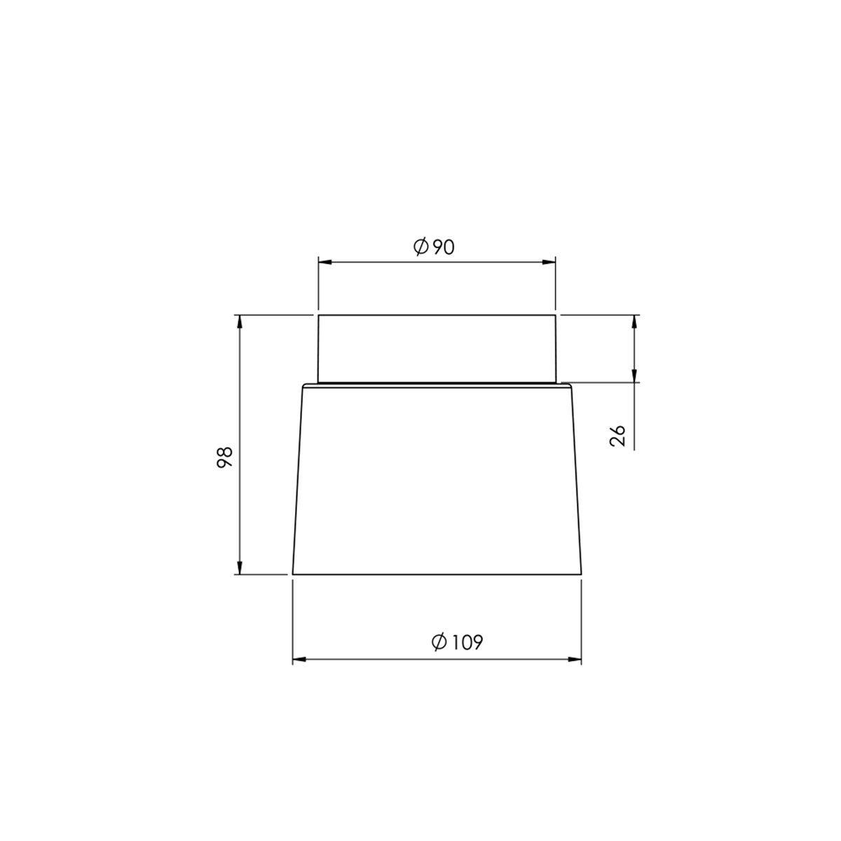 Gömme Rezervuar Pis Su Tapası Ø90 mm küçük görsel